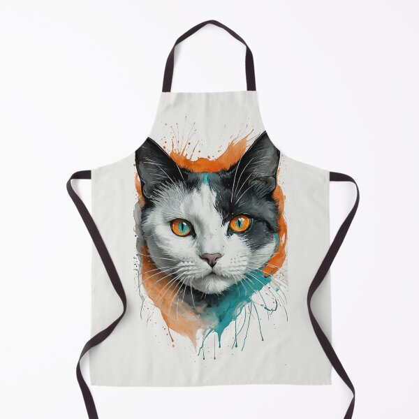 Item preview, Abstract Black Cat Paint Splash Portrait designed and sold by LONE SPIRIT CO..