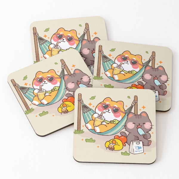 Item preview,     Cute Summer Shiba and Cat designed and sold by NasDoodleArt.