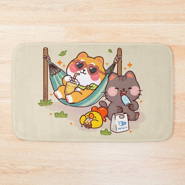 Item preview,     Cute Summer Shiba and Cat designed and sold by NasDoodleArt.