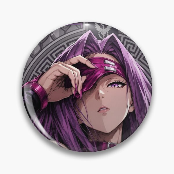 Item preview, Mystic Blindfold Warrior – Purple Gothic Fantasy Anime Style Art Print designed and sold by Dyan4.