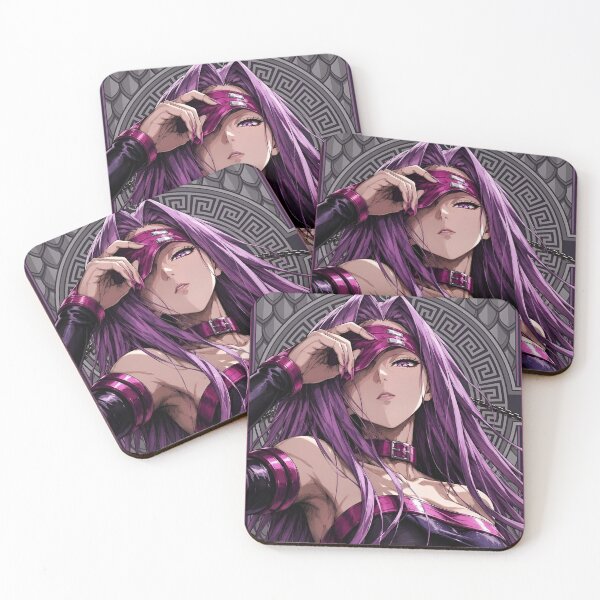 Item preview, Mystic Blindfold Warrior – Purple Gothic Fantasy Anime Style Art Print designed and sold by Dyan4.
