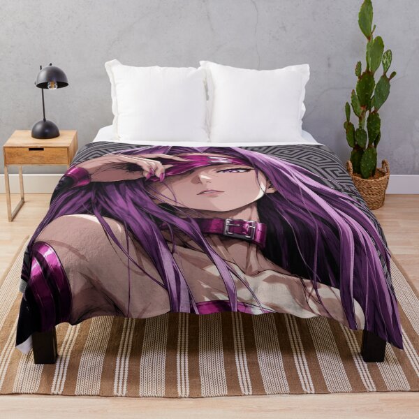 Item preview, Mystic Blindfold Warrior – Purple Gothic Fantasy Anime Style Art Print designed and sold by Dyan4.