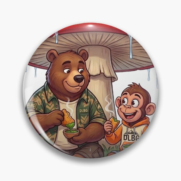 Item preview, DLBG: Bear & Monkey & their Mashroom Umbrella  designed and sold by DLBG-STORE.