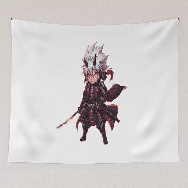 Item preview, Demon Samurai Chibi Warrior | Dark Fantasy designed and sold by AdityaShop18.