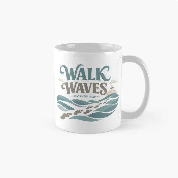 Item preview, Walk Waves Christian Faith – Matthew 14:29 Bible Verse designed and sold by stylishdzign.