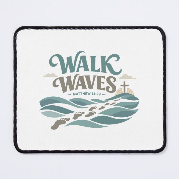 Item preview, Walk Waves Christian Faith – Matthew 14:29 Bible Verse designed and sold by stylishdzign.