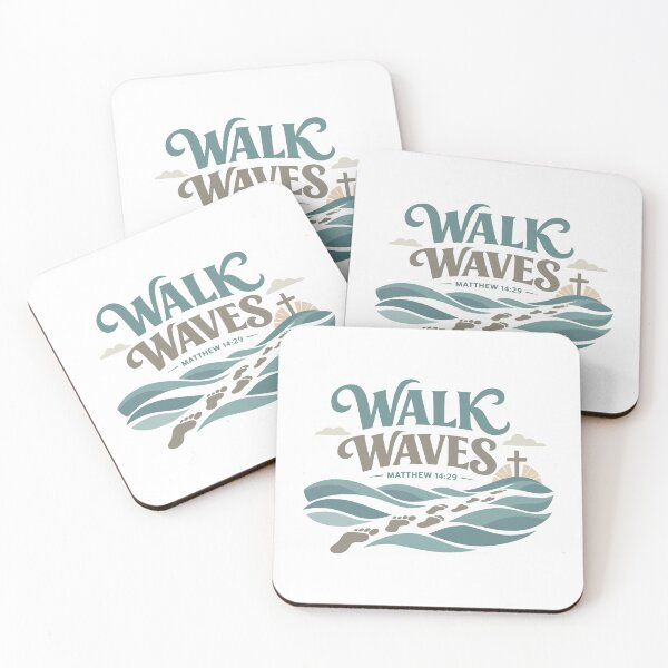 Item preview, Walk Waves Christian Faith – Matthew 14:29 Bible Verse designed and sold by stylishdzign.