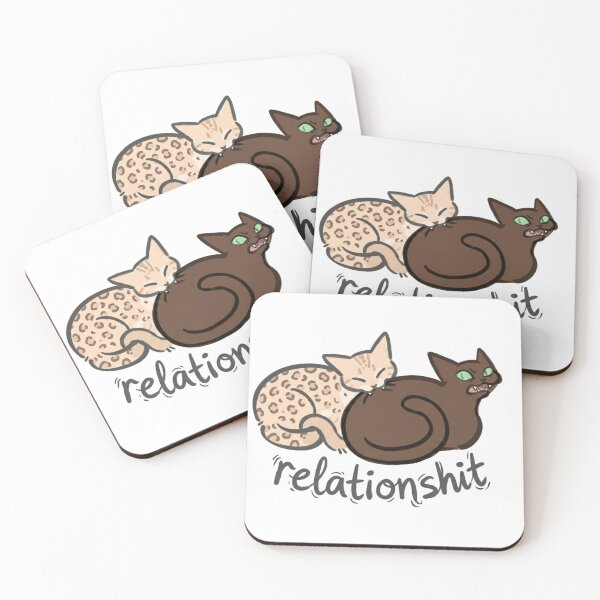 Item preview, Relationshit Cat Meme – Funny Toxic Relationship Cat Illustration designed and sold by SoftPawsAtelier.
