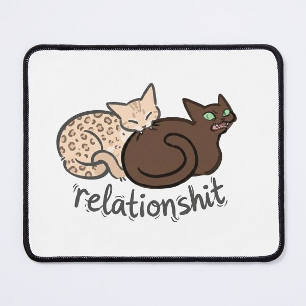 Item preview, Relationshit Cat Meme – Funny Toxic Relationship Cat Illustration designed and sold by SoftPawsAtelier.