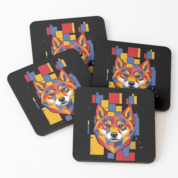Item preview, Funny Shiba Inu Colorful Blocks Geometric Art Mom Dad Kids designed and sold by FurryHavenPH.