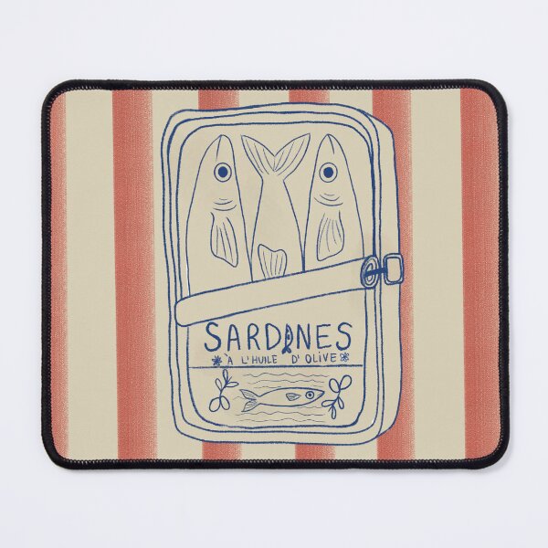 Item preview, Retro Sardine Tin Red Striped Coastal Art Poster designed and sold by Pop & Punch.