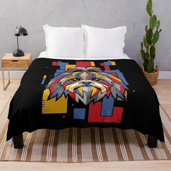 Item preview, Funny Shih Tzu Colorful Blocks Geometric Art Mom Dad Kids designed and sold by FurryHavenPH.