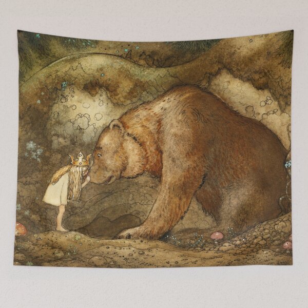 Item preview, Vintage Storybook Bear Illustration for Fantasy Art Lovers designed and sold by RickE.