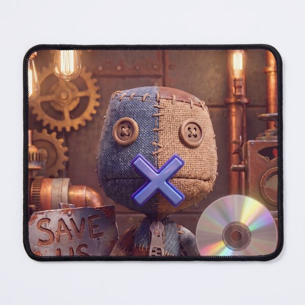 Item preview, 'Save Us' - Industrial Sackboy - Save The Disc designed and sold by n-i-t-s.