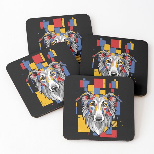 Item preview, Funny Silken Windhound Colorful Blocks Geometric Art Mom Dad Kids designed and sold by FurryHavenPH.