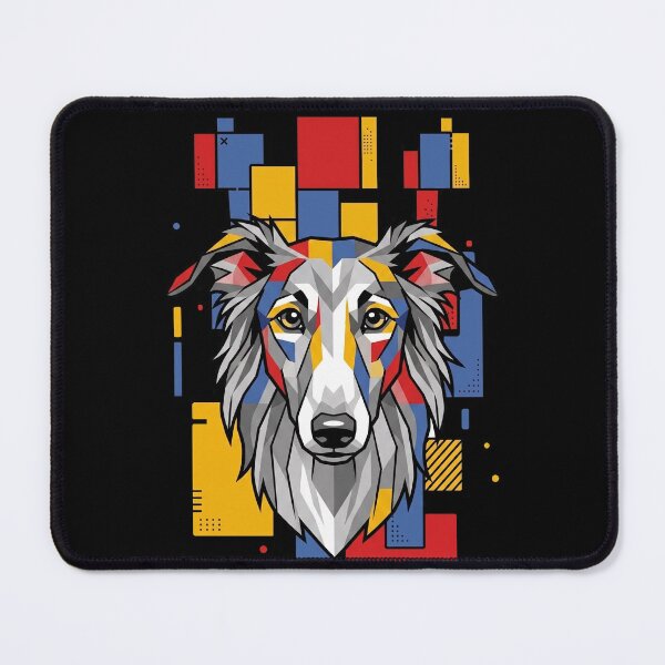 Item preview, Funny Silken Windhound Colorful Blocks Geometric Art Mom Dad Kids designed and sold by FurryHavenPH.