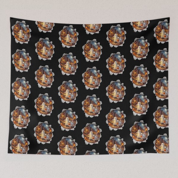 Item preview, Ghost Trick or Treating with Pet Dog designed and sold by Roy & Tiffany.