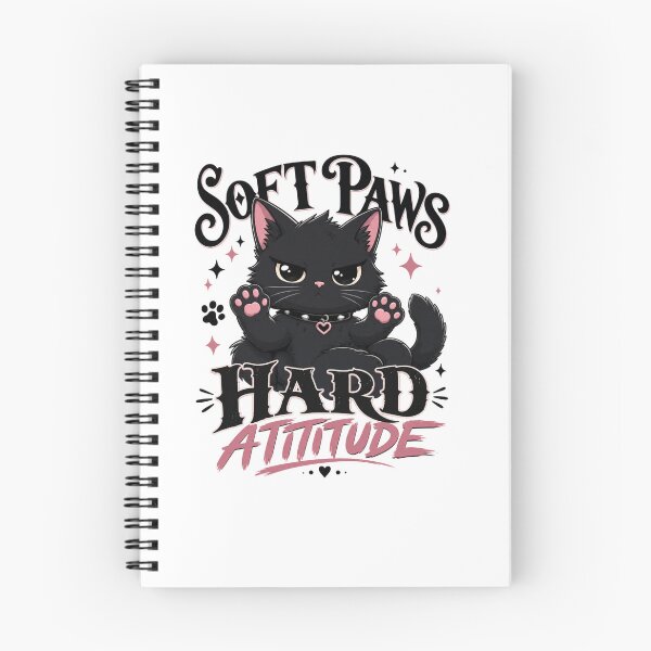 Item preview, Soft Paws Hard Attitude Black Cat Dad Kawaii T-Shirt designed and sold by Ashley critters.
