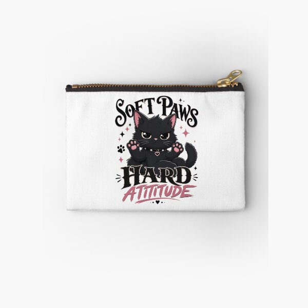 Item preview, Soft Paws Hard Attitude Black Cat Dad Kawaii T-Shirt designed and sold by Ashley critters.