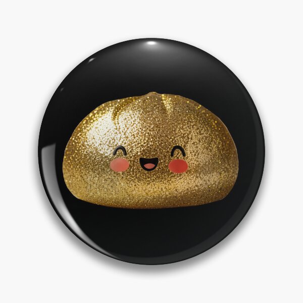 Item preview, Golden Glitter Squishy Dumpling Stress Relief Toy – Kawaii Cutout designed and sold by EmeraldeaArt.