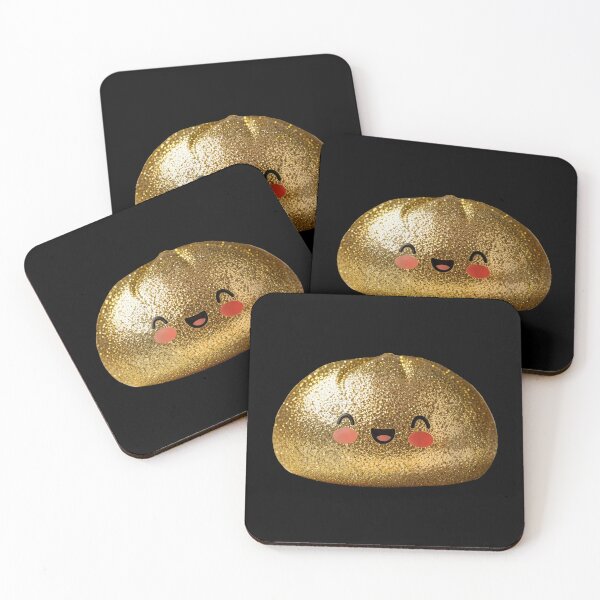 Item preview, Golden Glitter Squishy Dumpling Stress Relief Toy – Kawaii Cutout designed and sold by EmeraldeaArt.
