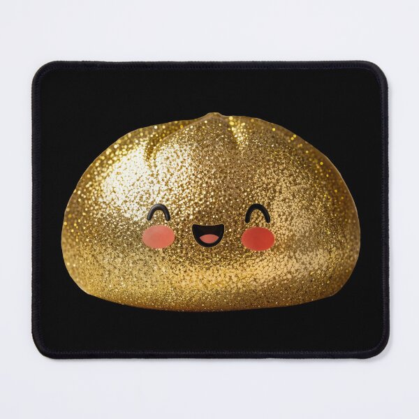 Item preview, Golden Glitter Squishy Dumpling Stress Relief Toy – Kawaii Cutout designed and sold by EmeraldeaArt.