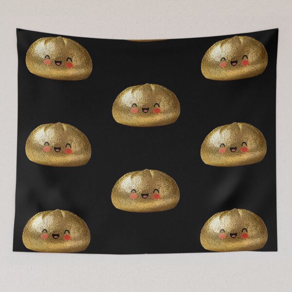 Item preview, Golden Glitter Squishy Dumpling Stress Relief Toy – Kawaii Cutout designed and sold by EmeraldeaArt.