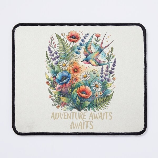 Item preview, Watercolor Floral Bird Adventure Awaits designed and sold by mdsakibhossain.