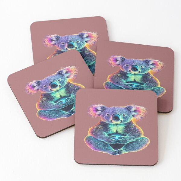 Item preview, The Cosmic Guardian of Inner Peace, Cosmic Meditating Koala - Spiritual Psychedelic Art with Rainbow Aura and Galaxy designed and sold by RAYBIL.