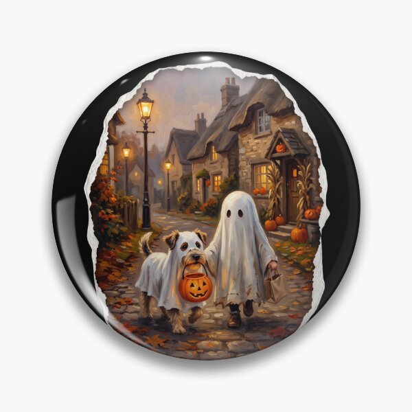 Item preview, Ghost and Dog Halloween Night Walk designed and sold by Roy & Tiffany.