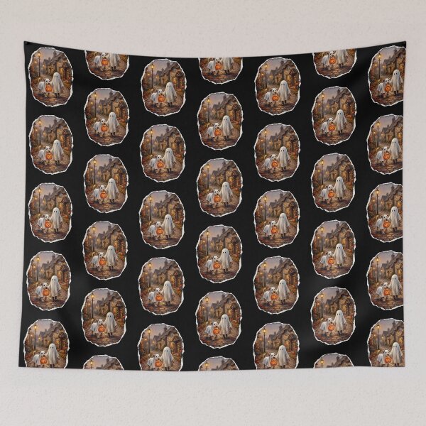 Item preview, Ghost and Dog Halloween Night Walk designed and sold by Roy & Tiffany.