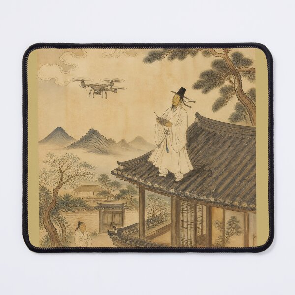 Item preview, Scholar Meets the Future | Joseon Scholar Flying a Drone designed and sold by ManggaeJM.