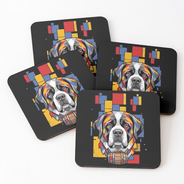 Item preview, Funny St. Bernard Colorful Blocks Geometric Art Mom Dad Kids designed and sold by FurryHavenPH.