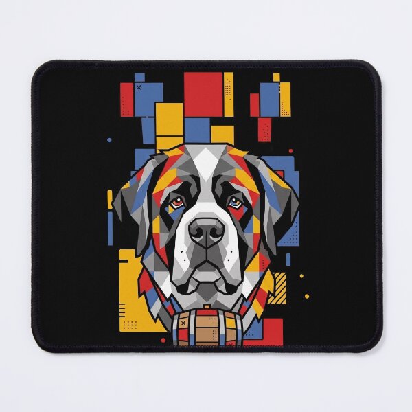 Item preview, Funny St. Bernard Colorful Blocks Geometric Art Mom Dad Kids designed and sold by FurryHavenPH.