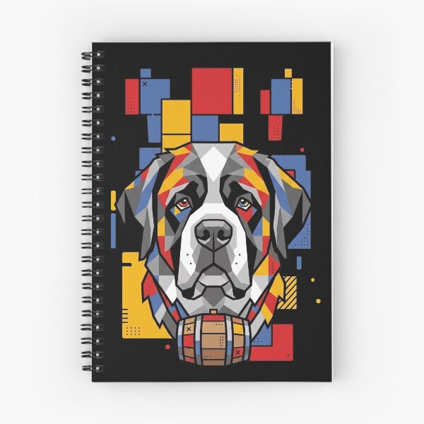 Item preview, Funny St. Bernard Colorful Blocks Geometric Art Mom Dad Kids designed and sold by FurryHavenPH.