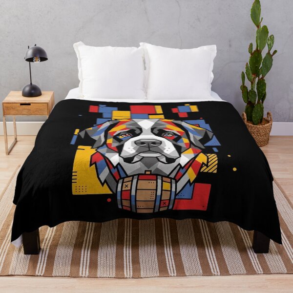 Item preview, Funny St. Bernard Colorful Blocks Geometric Art Mom Dad Kids designed and sold by FurryHavenPH.