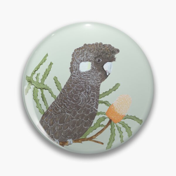 Item preview, Circle design of Cockatoo on a banksia branch  designed and sold by Bloominbush.