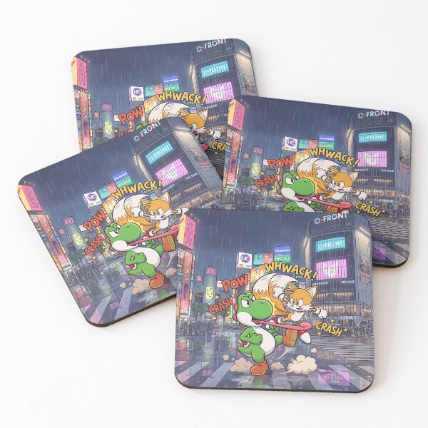 Item preview, 'Shibuya Street Fight' - Yoshi vs. Tails - Console Wars designed and sold by n-i-t-s.