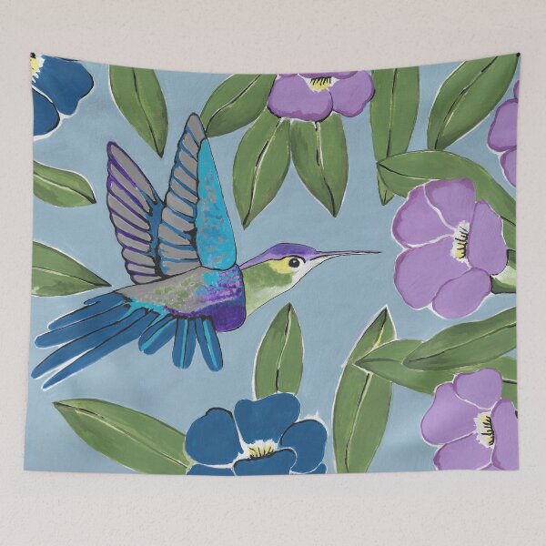 Item preview, Beautiful Hummingbird And Flowers designed and sold by Sartoris Art.