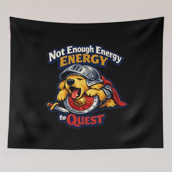 Item preview, Questing Can Wait Golden Retriever Knight  designed and sold by Sketchlegacy.