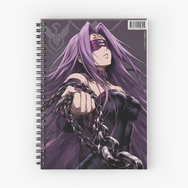 Item preview, Blindfolded Chain Guardian – Dark Fantasy Purple Anime Style Art Print designed and sold by Dyan4.