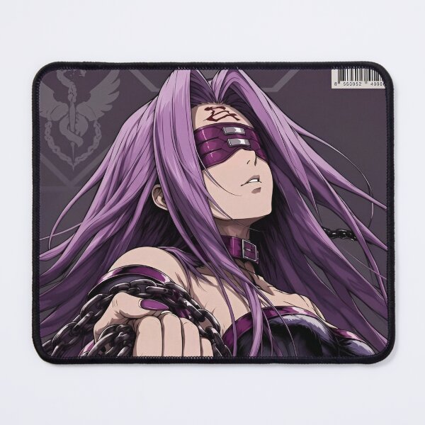 Item preview, Blindfolded Chain Guardian – Dark Fantasy Purple Anime Style Art Print designed and sold by Dyan4.
