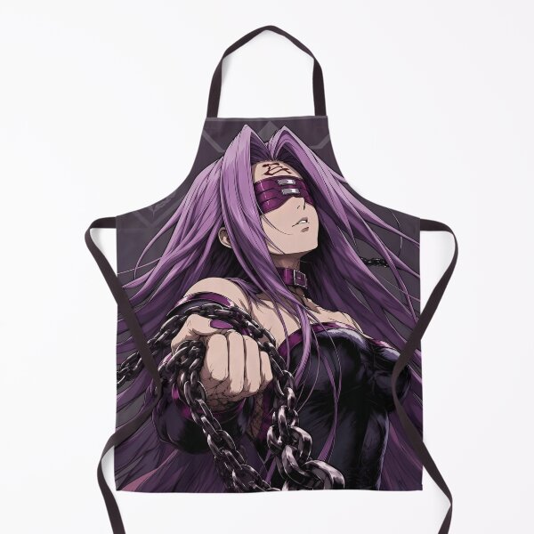 Item preview, Blindfolded Chain Guardian – Dark Fantasy Purple Anime Style Art Print designed and sold by Dyan4.