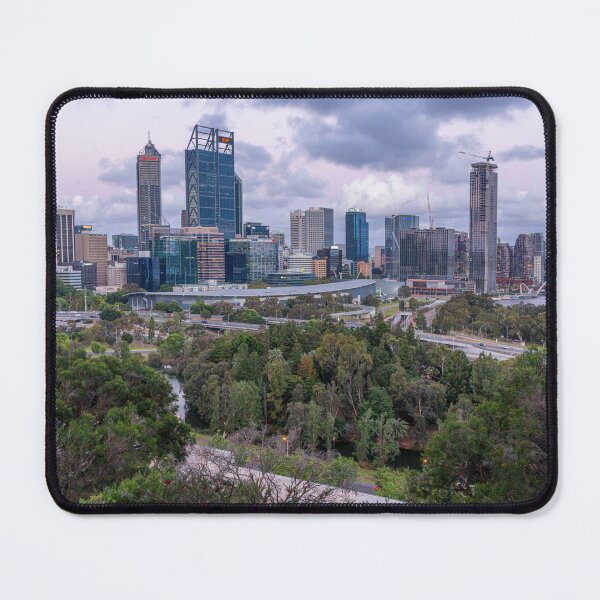 Item preview, Perth City Skyline from Kings Park – Fine Art Canvas Print designed and sold by MinzMarchStudio.