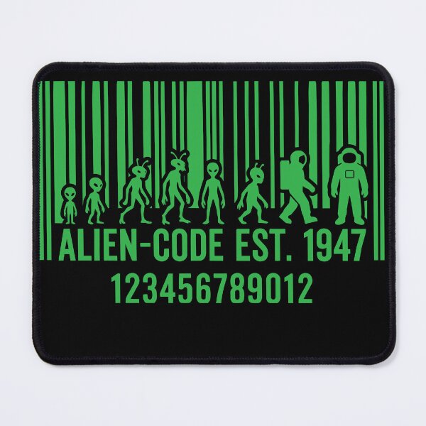 Item preview, Alien barcode Roswell 1947 designed and sold by Fragmented Murmurings.