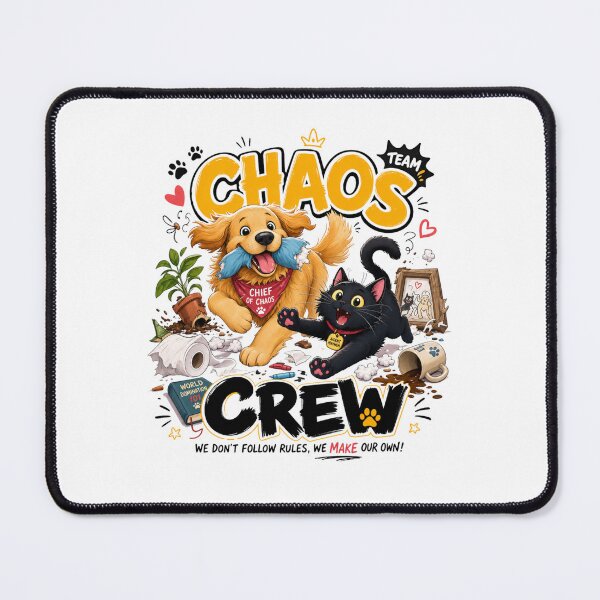 Item preview, Chaos Crew Golden Retriever Black Cat Multi Pet Parent T-Shirt designed and sold by Ashley critters.