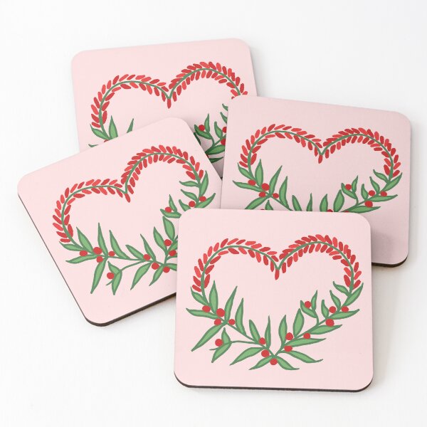 Item preview, Floral Red Lavender Heart  designed and sold by CamilasPrints.