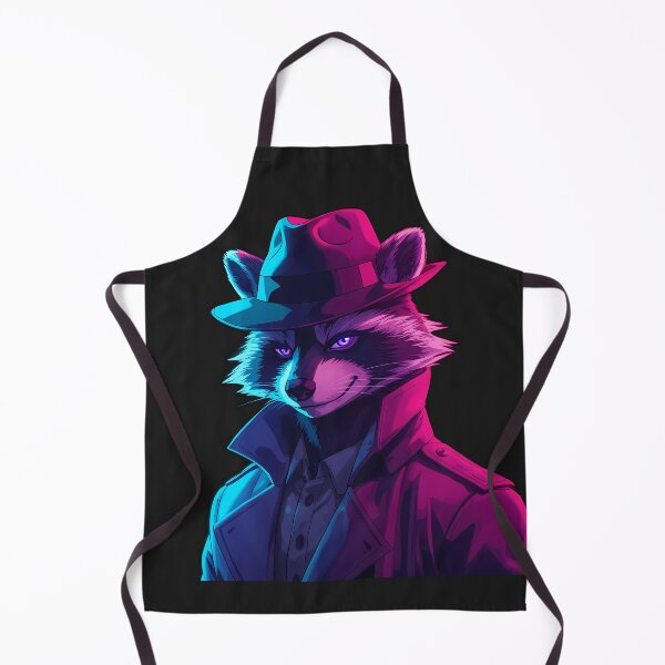 Item preview, Neon Detective Raccoon - Synthwave Cyberpunk Noir designed and sold by Swizzy2vore.