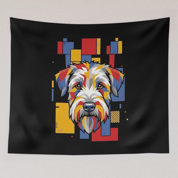 Item preview, Funny Soft Coated Wheaten Terrier Colorful Blocks Geometric Art Mom Dad Kids designed and sold by FurryHavenPH.
