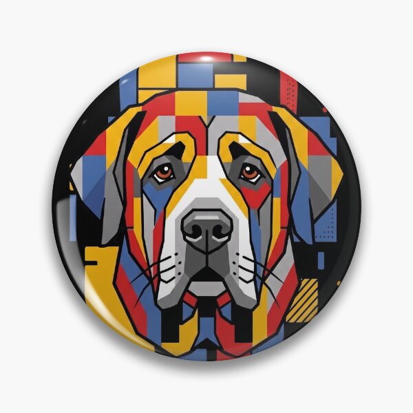 Artikelvorschau, Lustiger Spanischer Mastiff Bunte Blöcke Geometrische Kunst Mama Papa Kinder entworfen und verkauft von FurryHavenPH.